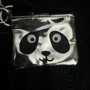 Silver Panda Face Coin Purse
